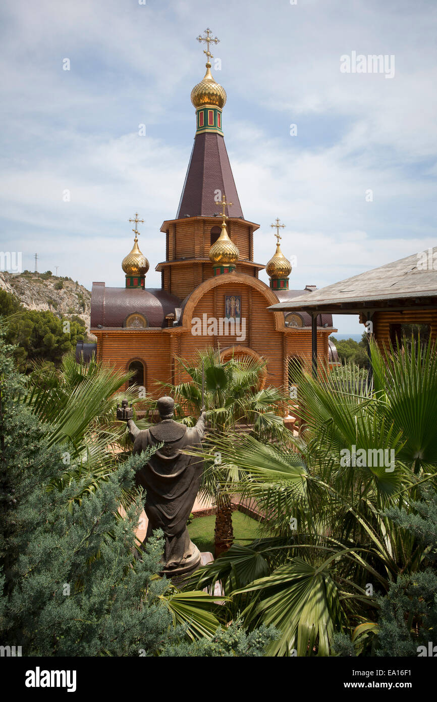 Spaniens erste Russisch-orthodoxe Kirche San Miguel Arcangel in Altea Stockfoto