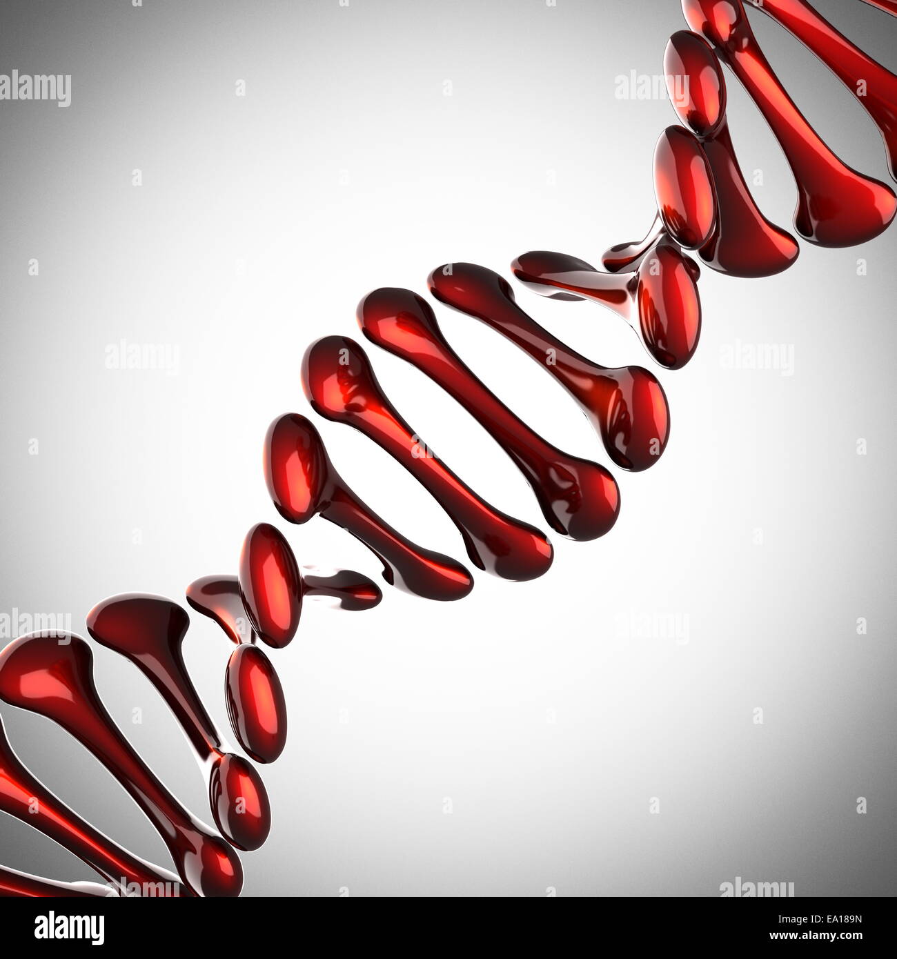 DNA-Modell auf grauem Hintergrund Stockfoto