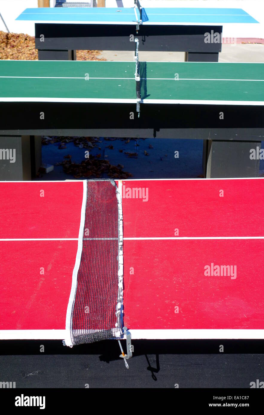 Ping-Pong-Tische Stockfoto
