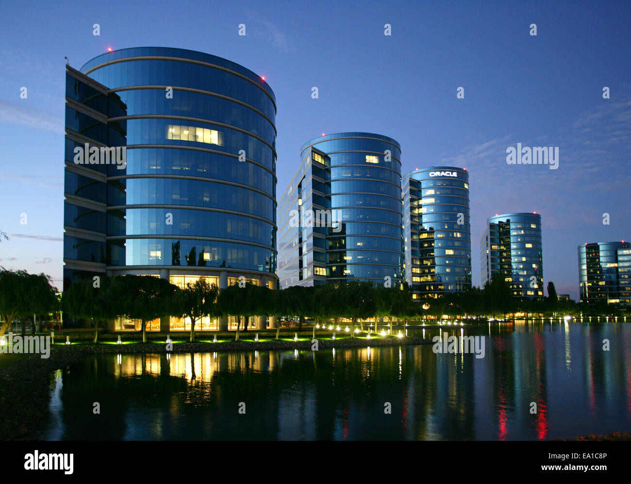 Oracle-Hauptsitz in Redwood Shores in der Nähe von San Francisco, Kalifornien, USA Stockfoto