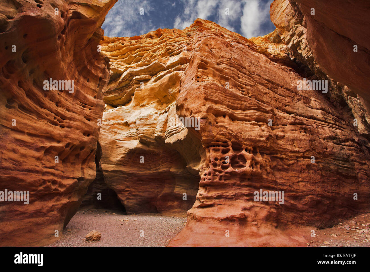 Malerischen roten Canyon im Nahen Osten Stockfoto