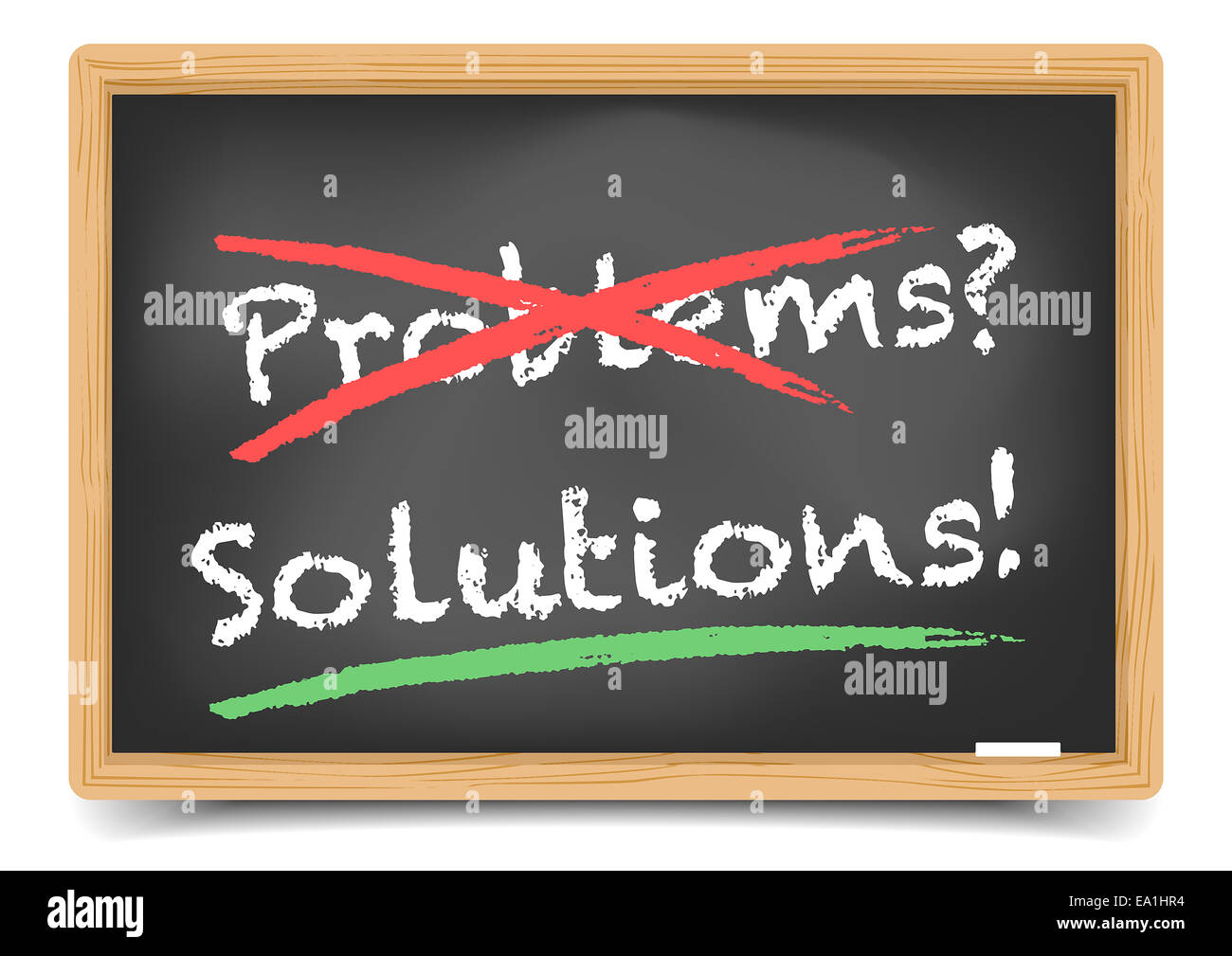 Blackboard-Probleme-Lösung Stockfoto