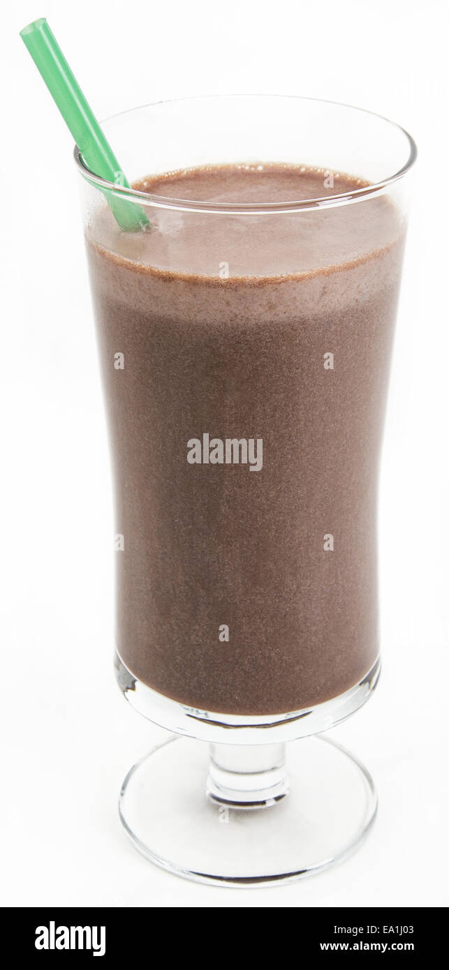 Shake mit grünen Stroh Stockfoto