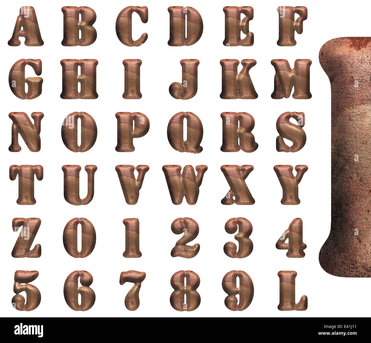 alte Metall alphabet Stockfoto