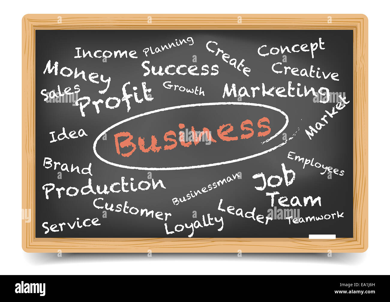 Blackboard-Business Stockfoto