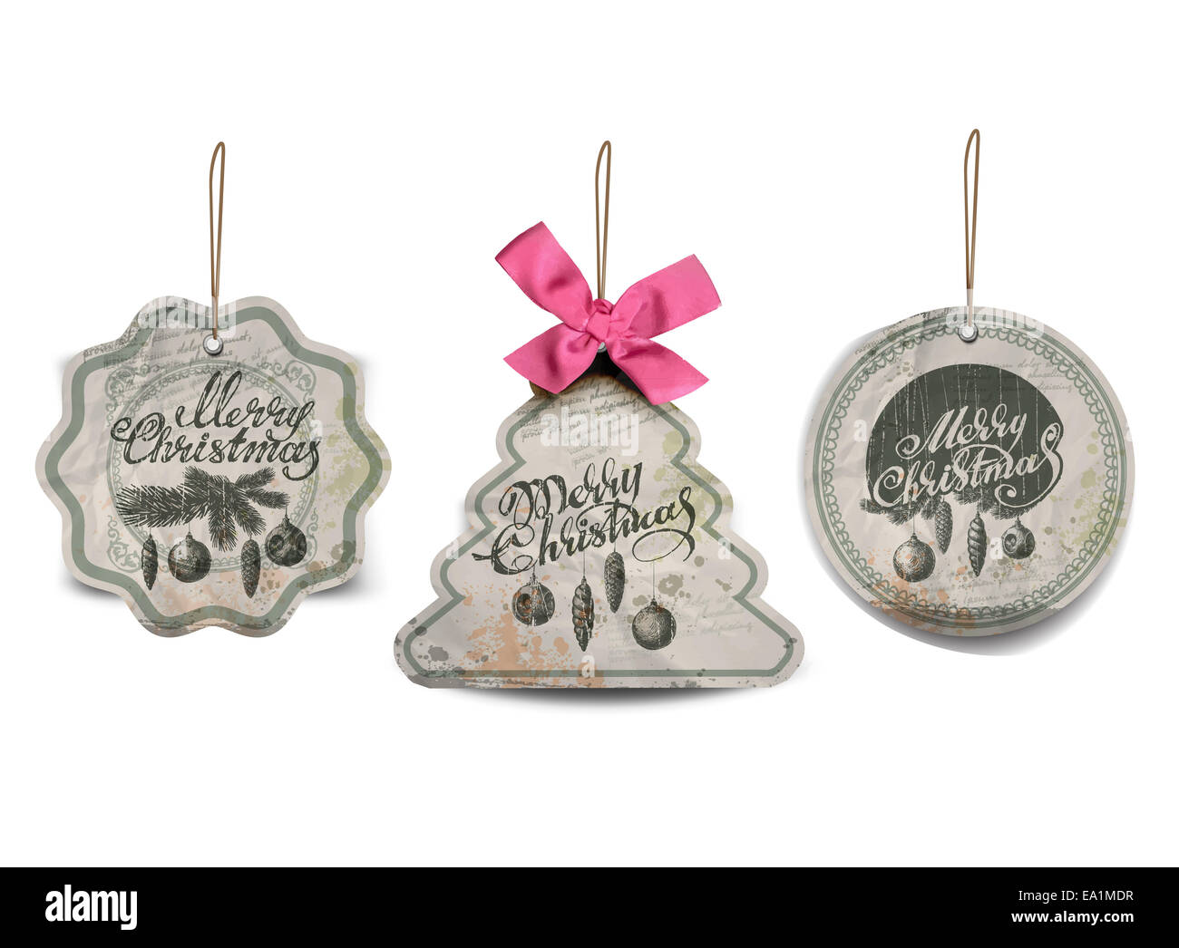 Frohe Weihnachten. Weihnachtsgrüße. Vektor-illustration Stockfoto