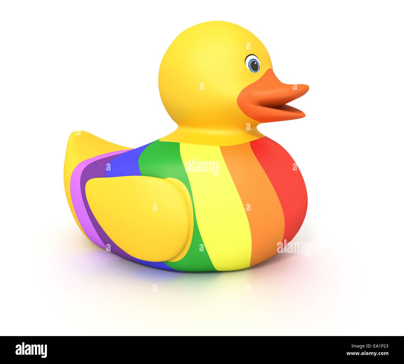 Ducky Regenbogenfarben Stockfoto