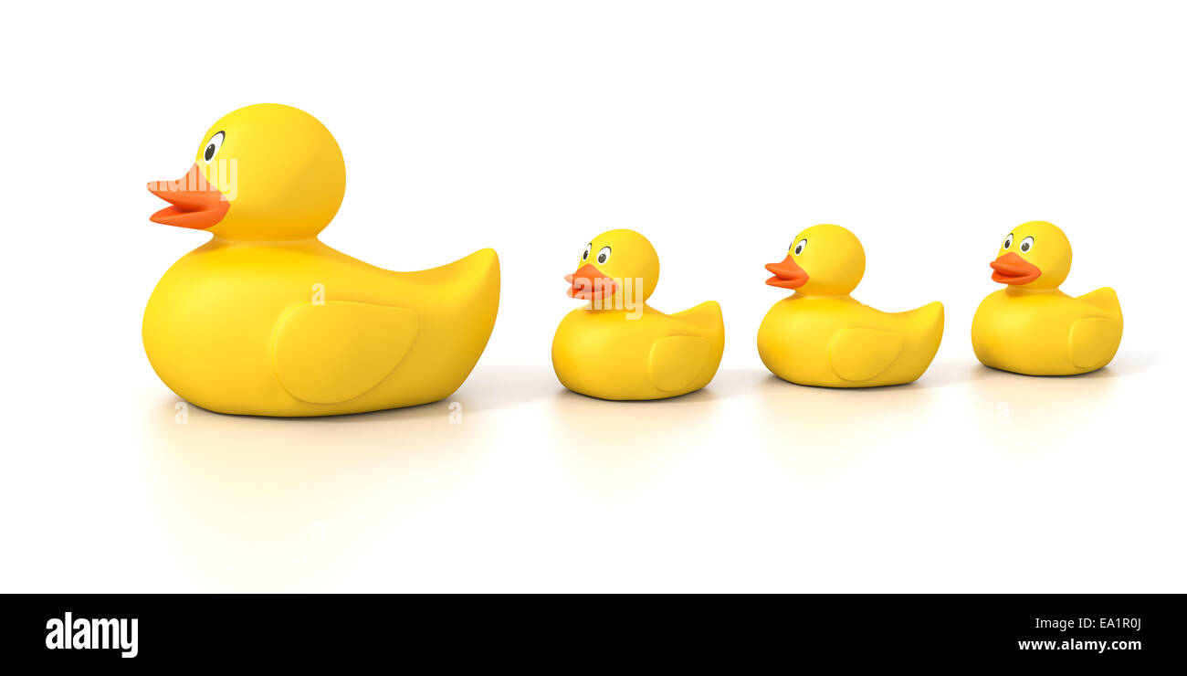 Rubber Duck Familie Stockfoto