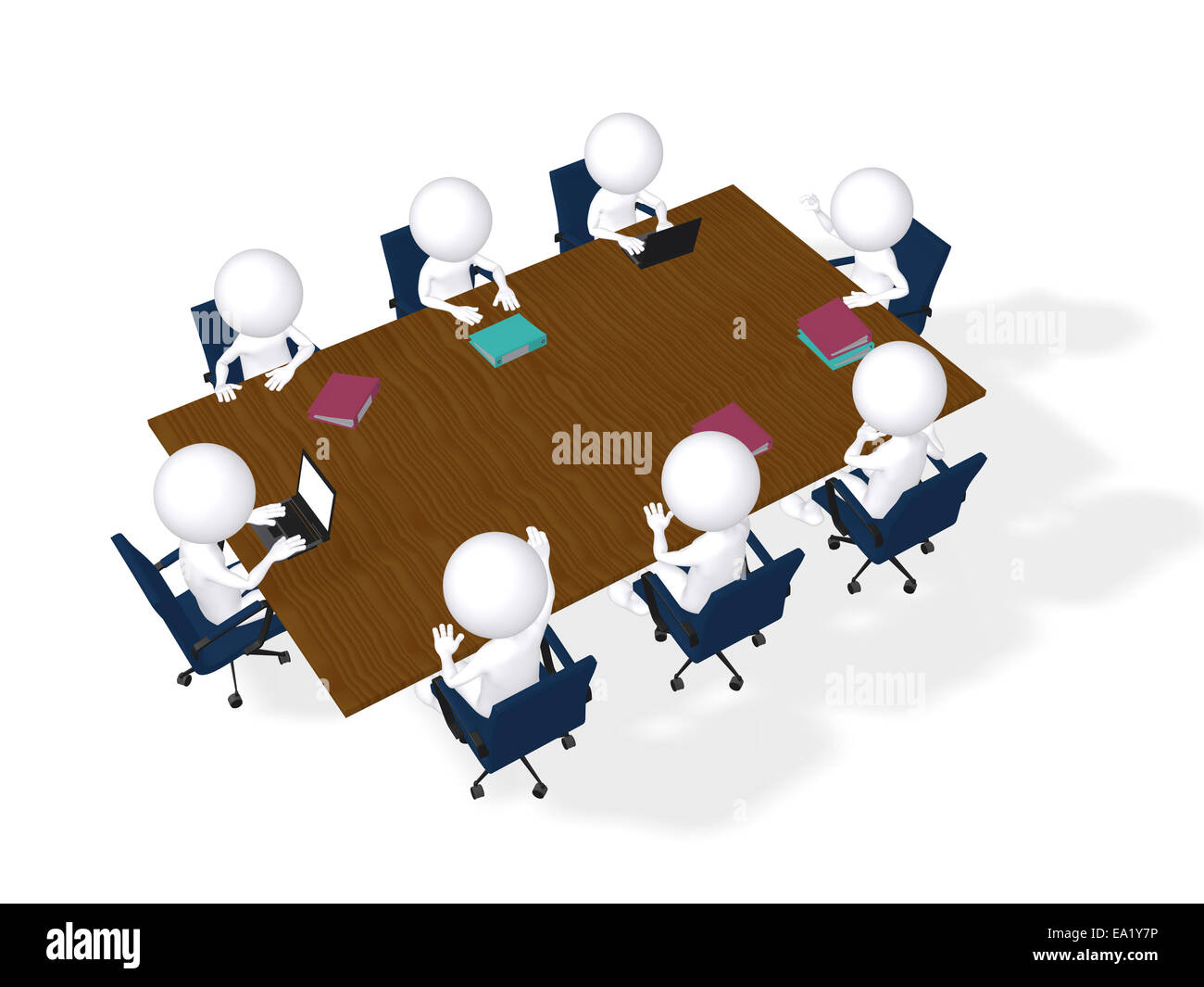 3D Imagen Business-Meeting. Brainstorming-Konzept Stockfoto