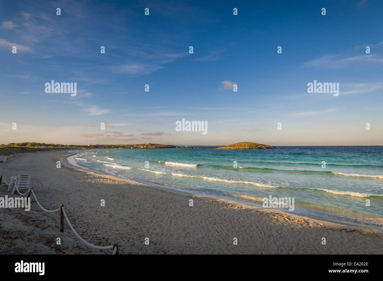 Windigen Morgen am Strand Stockfoto