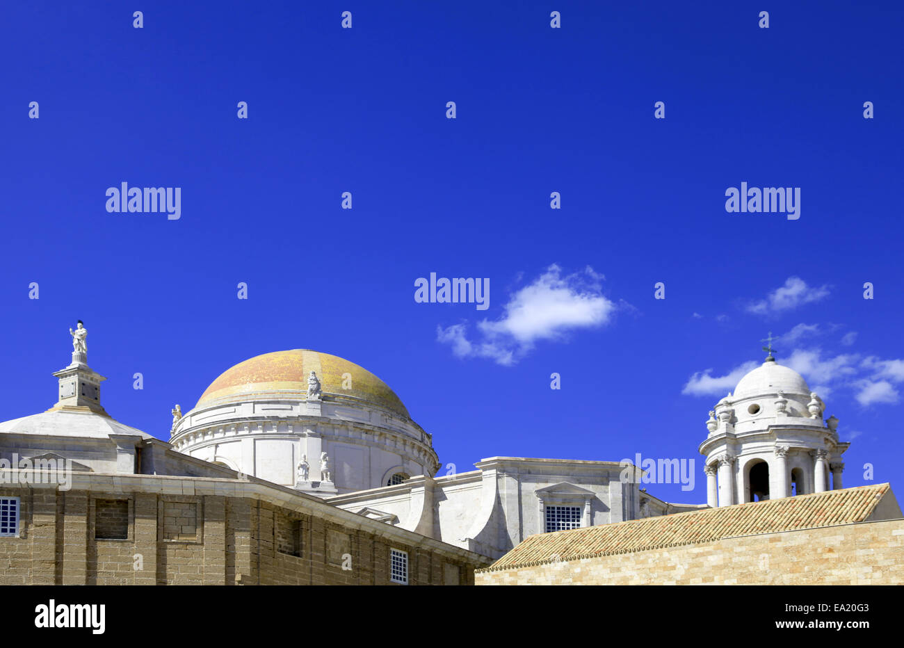 Kuppeln der Kathedrale von Cadiz Stockfoto