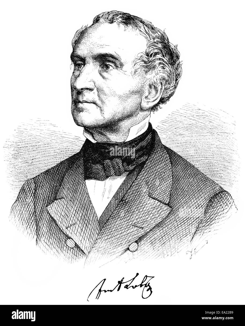 Justus von Liebig, 1803-1873, ein deutscher Chemiker und Professor, Porträt von Justus von Liebig, 1803-1873, Ein Deutscher Chemi Stockfoto