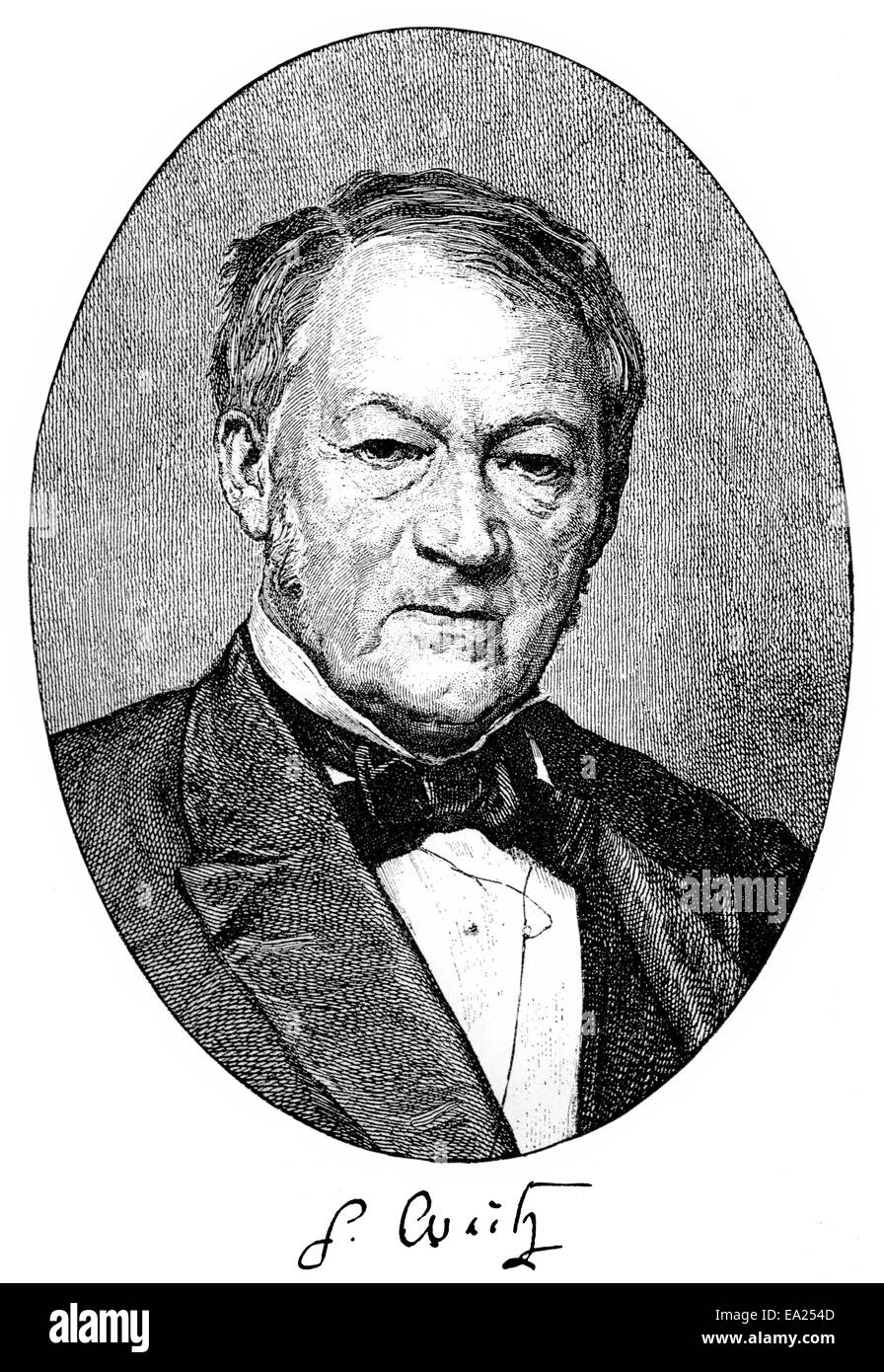 Portrait von Georg Waitz, 1813-1886, ein deutsches Recht Historiker, Portait von Georg Waitz, 1813-1886, Ein Deutscher Rechtshistorik Stockfoto