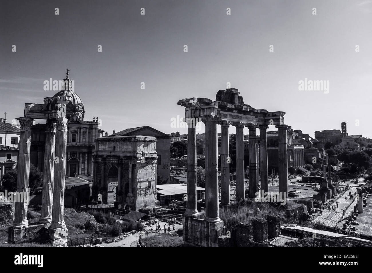 Rom, Aussicht auf das Forum Romanum Stockfoto