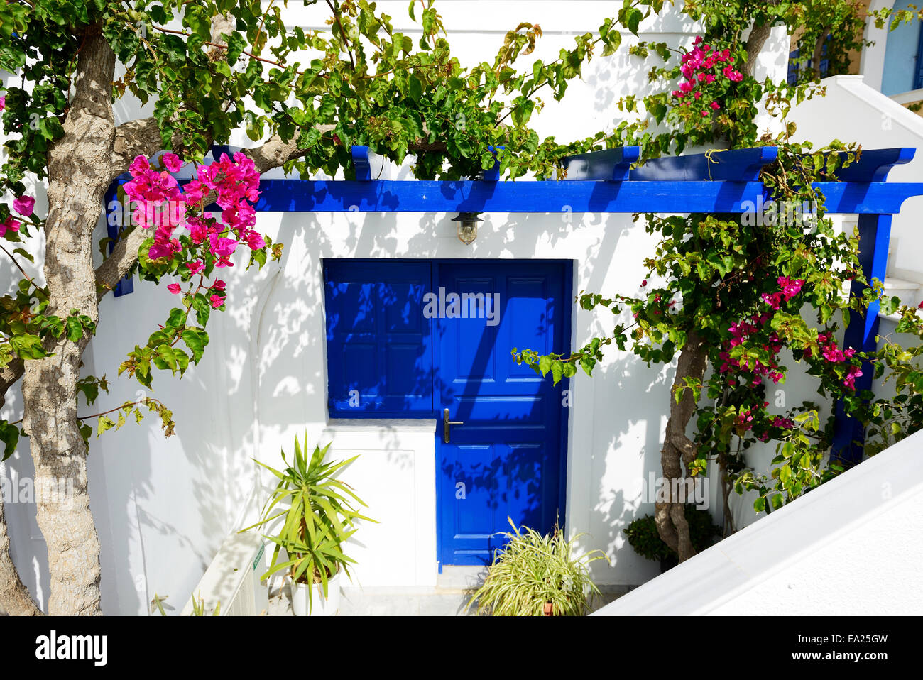 Das Haus im traditionellen griechischen Stil, Santorin, Griechenland Stockfoto