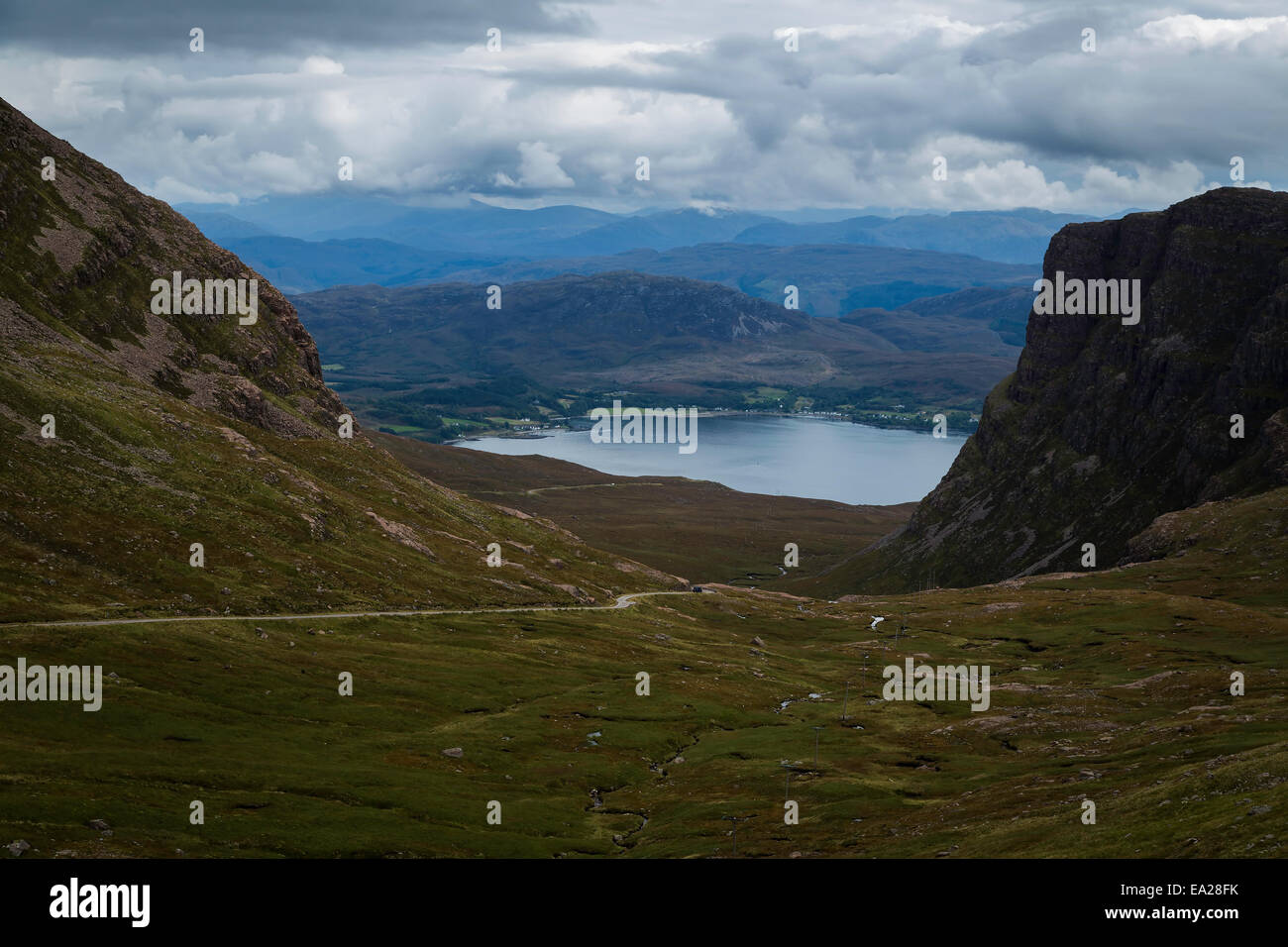 Bealach Na Ba, Loch Kishorn, Applecross Halbinsel, Wester Ross, Schottland Stockfoto