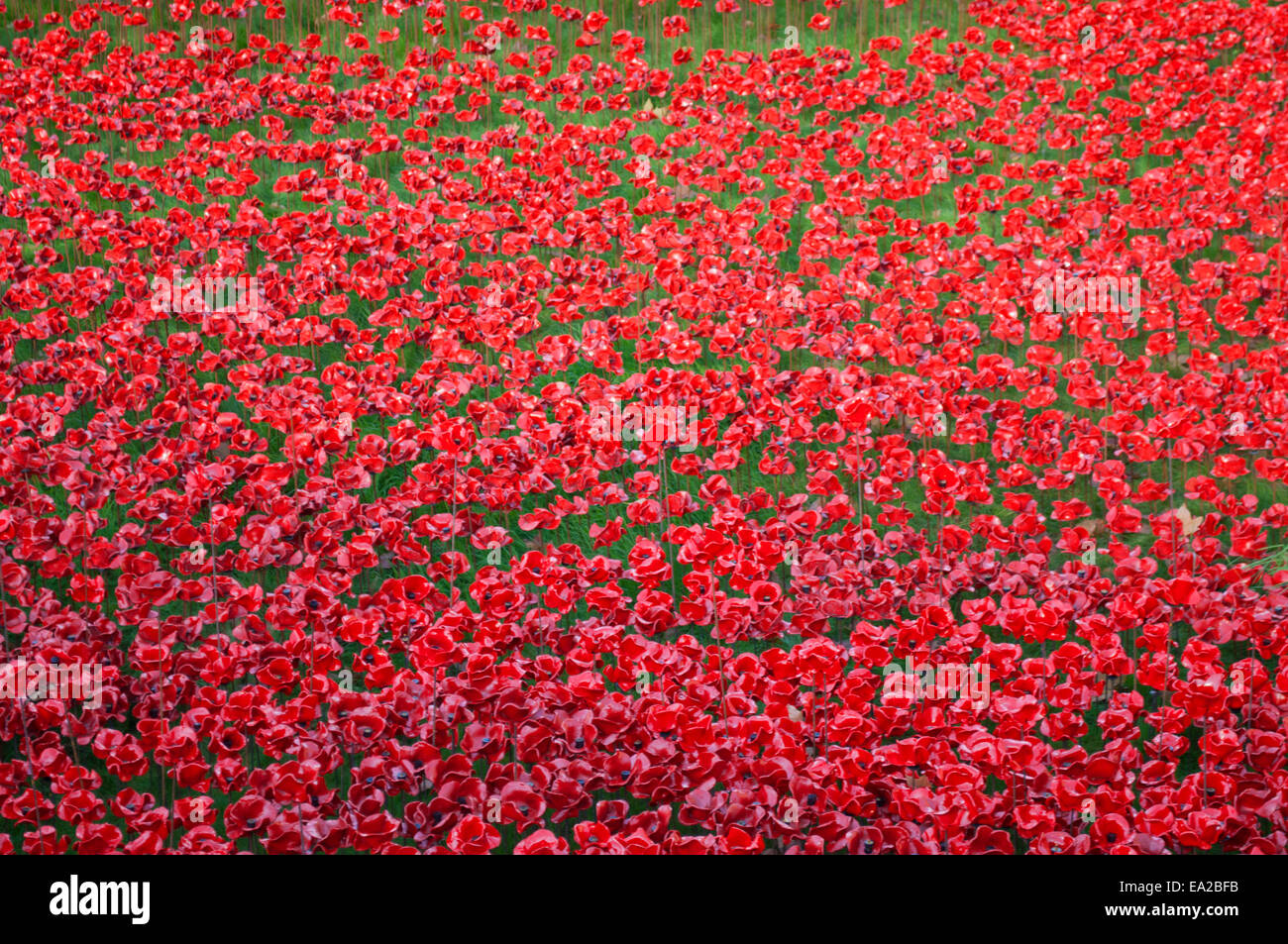 Tower von London Mohnblumen Kunst Ausstellung 2014 Stockfoto
