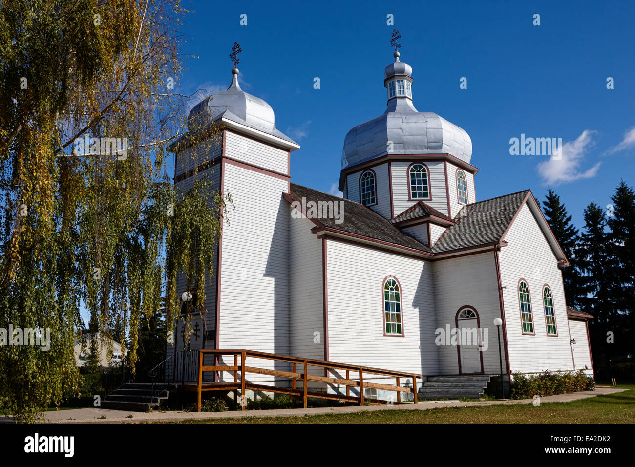 Abstieg der ukrainischen orthodoxen Kirche Heiligen Geist Saskatchewan Kanada Stockfoto