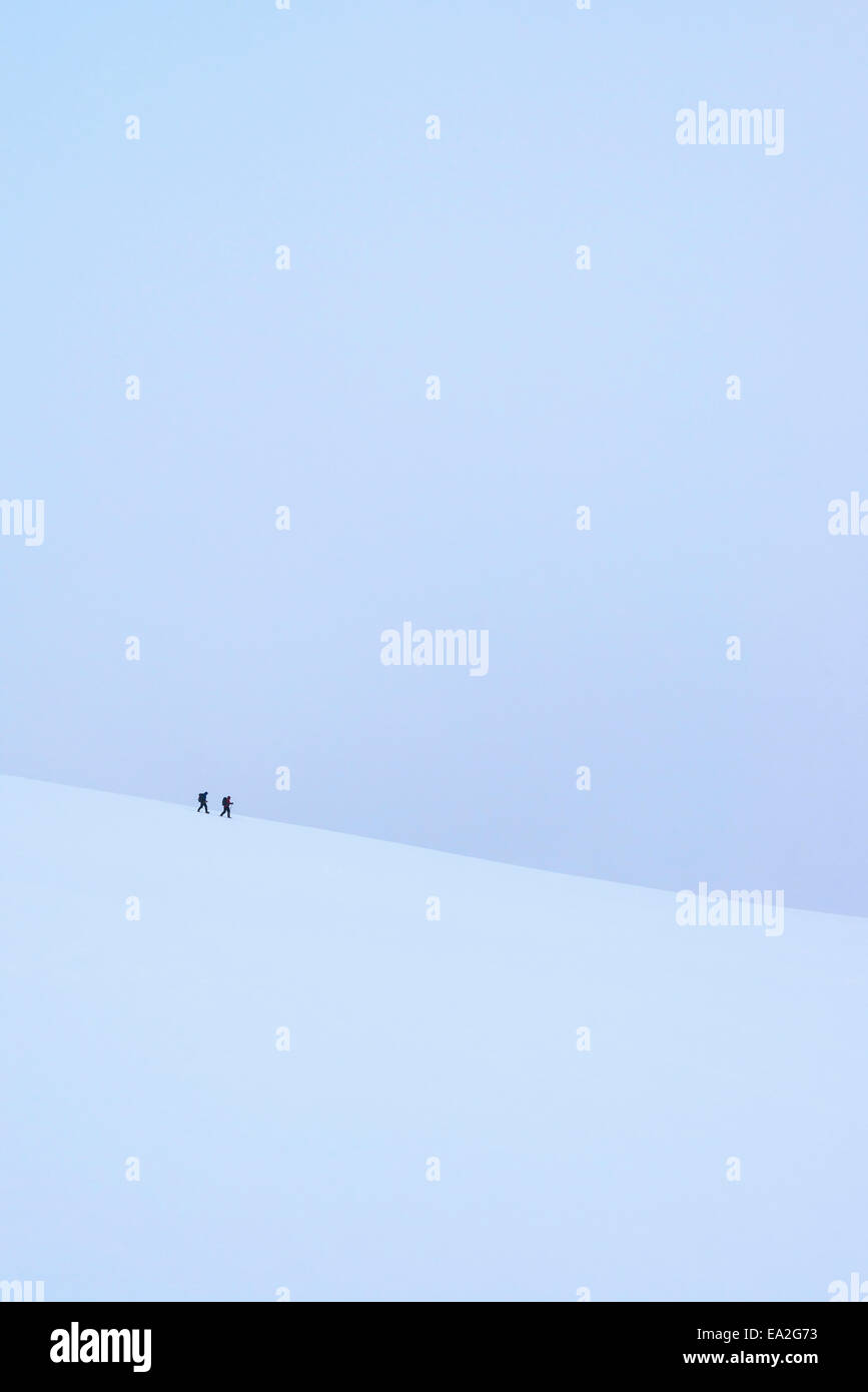 Fernbedienung, Berg, Schnee, Wanderer, Schottland Stockfoto