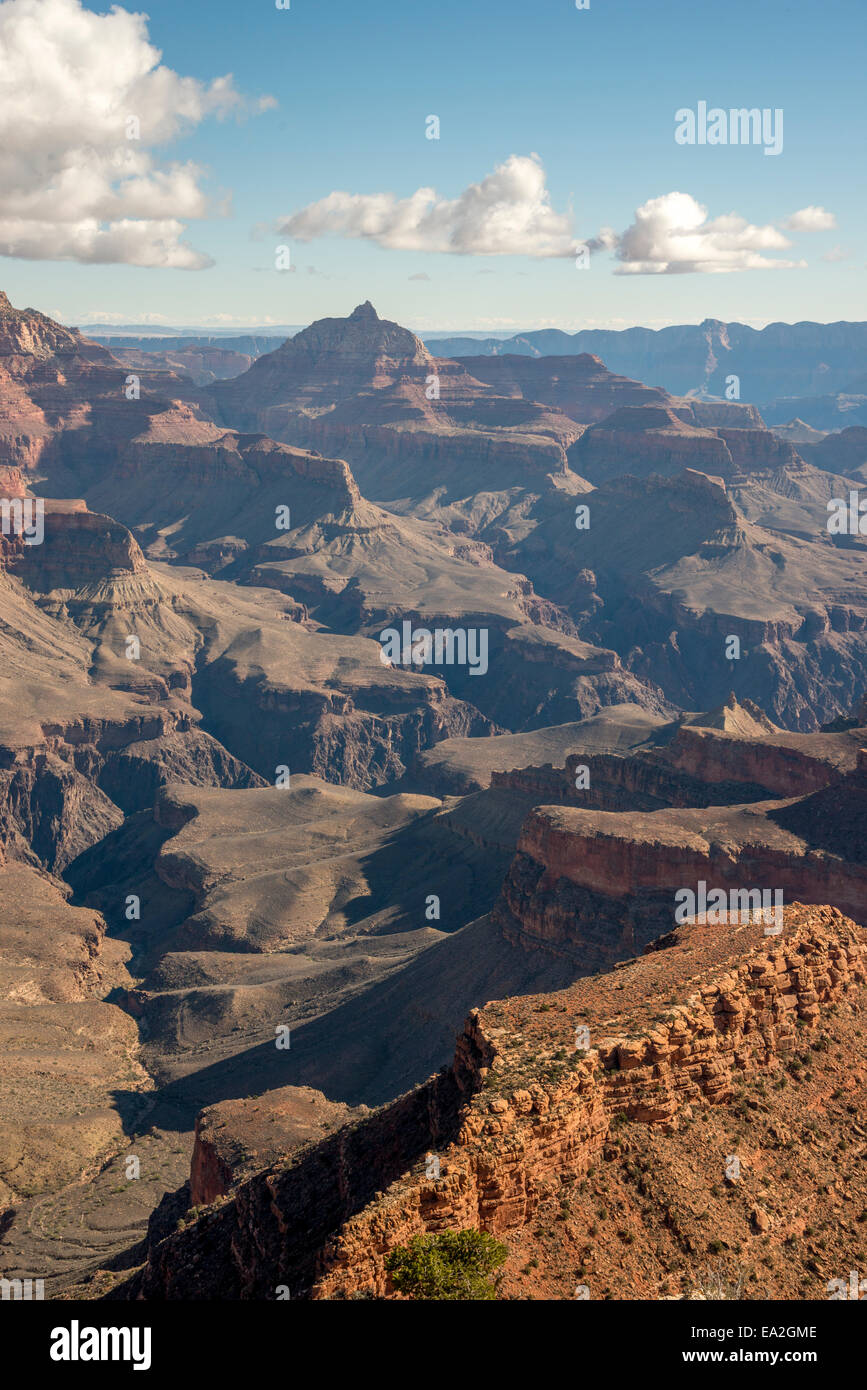 Der Grand Canyon, im nördlichen Arizona, wie gesehen von Shoshone Punkt. Der Canyon ist 17 Millionen Jahre alt und 6000 Fuß tief. Stockfoto