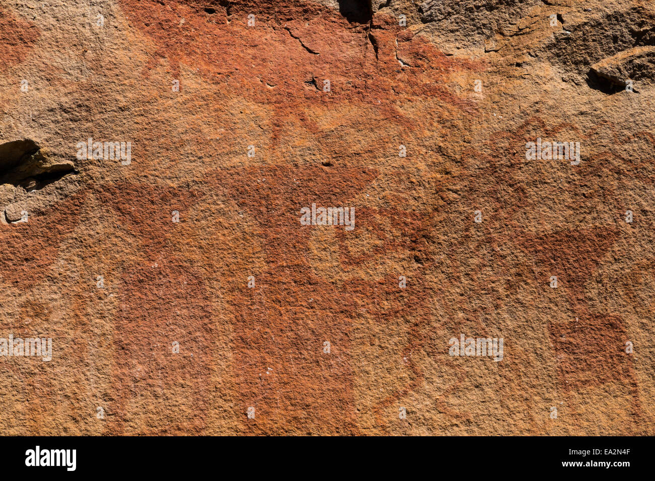 Pha Taem Höhlenkunst - Pha Kham, diese blasse Bilder wurden wahrscheinlich mit Pigment, rot wurde verwendet, um Rituale mit dem Tod zu verbinden. Stockfoto