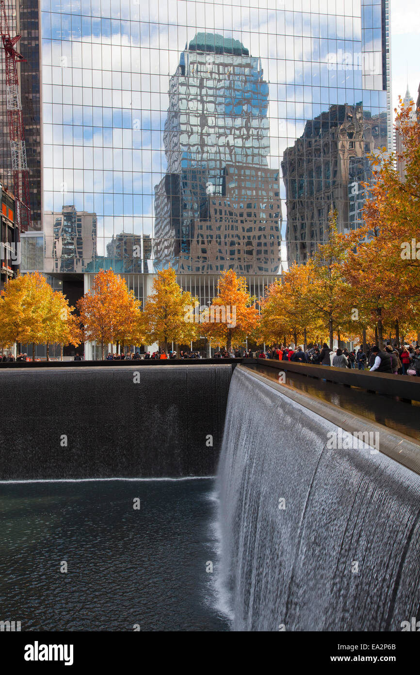 National September 11 Memorial, Manhattan, New York, Vereinigte Staaten von Amerika Stockfoto