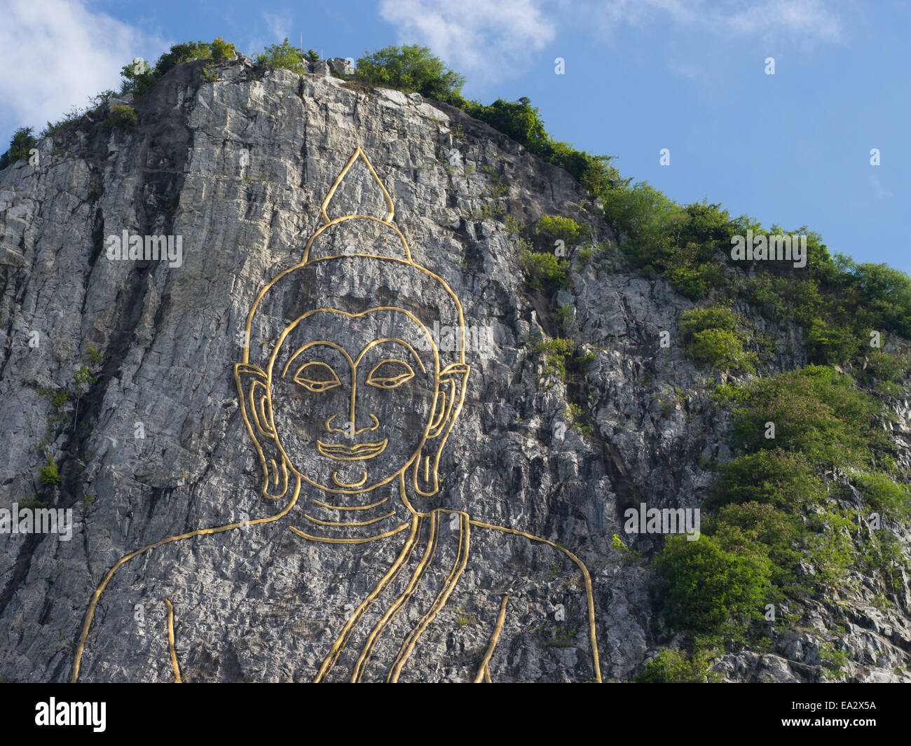 Buddha-Berg, auch bekannt als Khao Chee Chan, Pattaya, Chonburi, Thailand Stockfoto