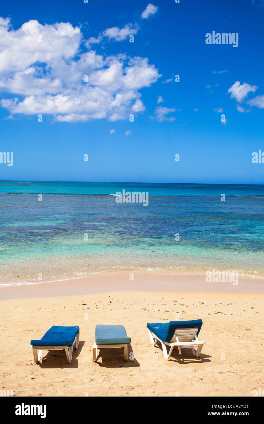 Strand von Las Terrenas, Halbinsel Samaná, Dominikanische Republik, Karibik, Karibik, Mittelamerika Stockfoto