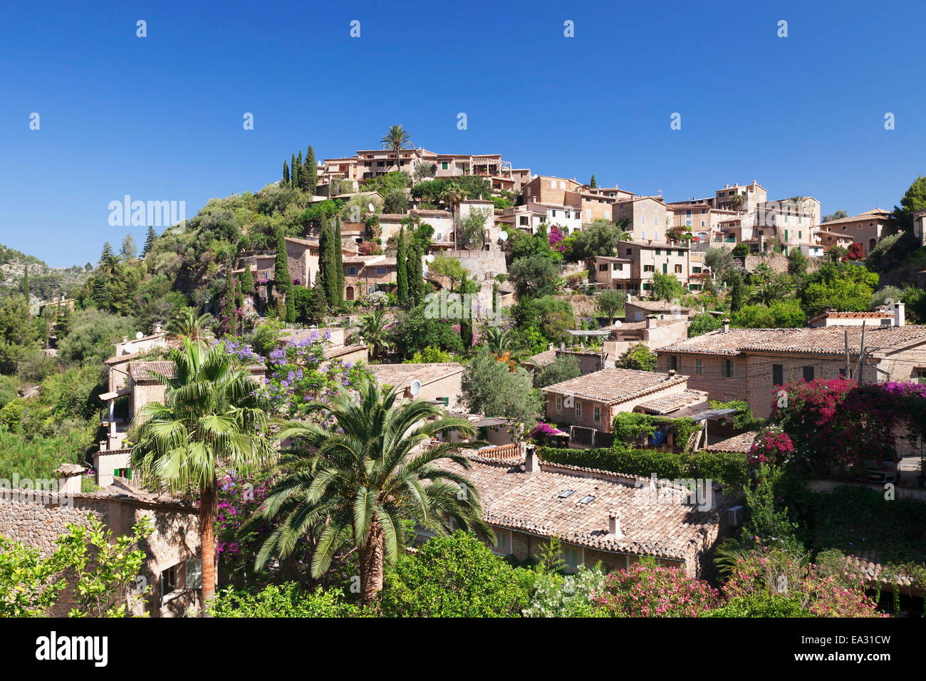 Deia, Sierra de Tramuntana, Nordküste, Mallorca (Mallorca), Balearen, Spanien, Mittelmeer, Europa Stockfoto