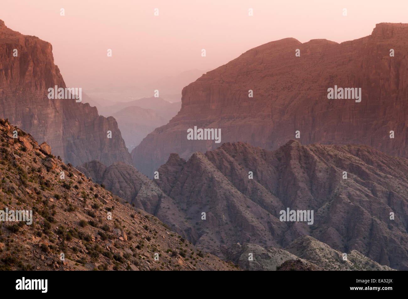 Grüne Berge, Oman, Naher Osten Stockfoto