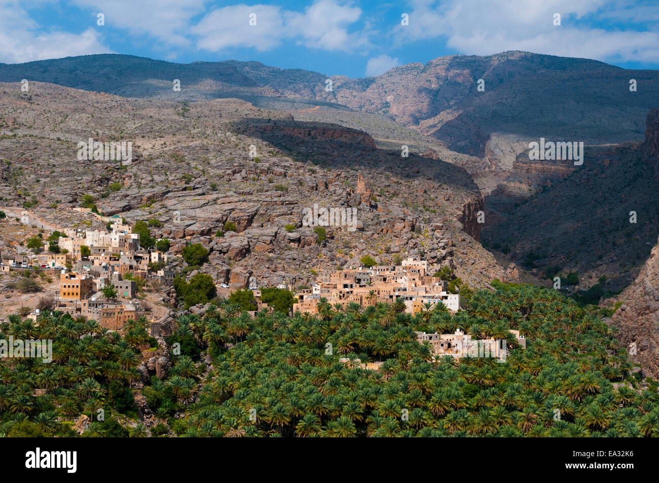 Das Dorf von Misfat Al Abriyeen, Oman, Naher Osten Stockfoto