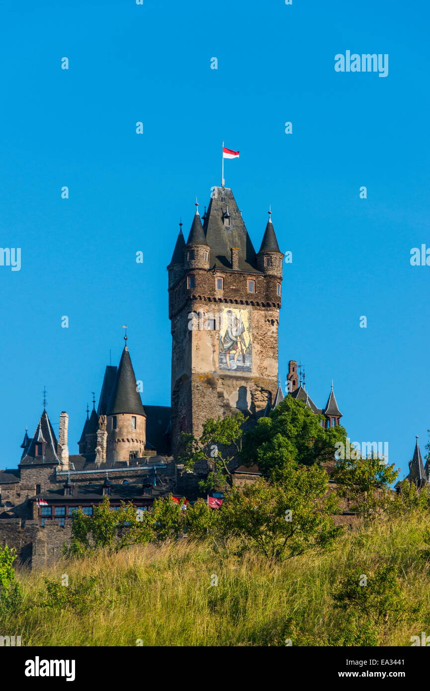 Cochem Castle, Moseltal, Rheinland-Pfalz, Deutschland, Europa Stockfoto