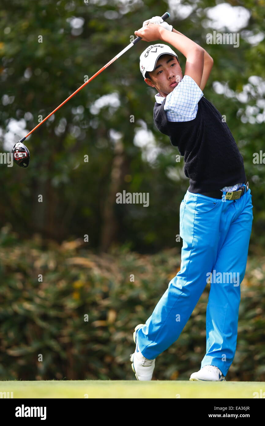 Chiba, Japan. 6. November 2014. Taiga Sugihara Golf: HEIWA PGM Meisterschaft in Kasumigaura ersten Runde im Miho Golf Club in Chiba, Japan. © AFLO SPORT/Alamy Live-Nachrichten Stockfoto