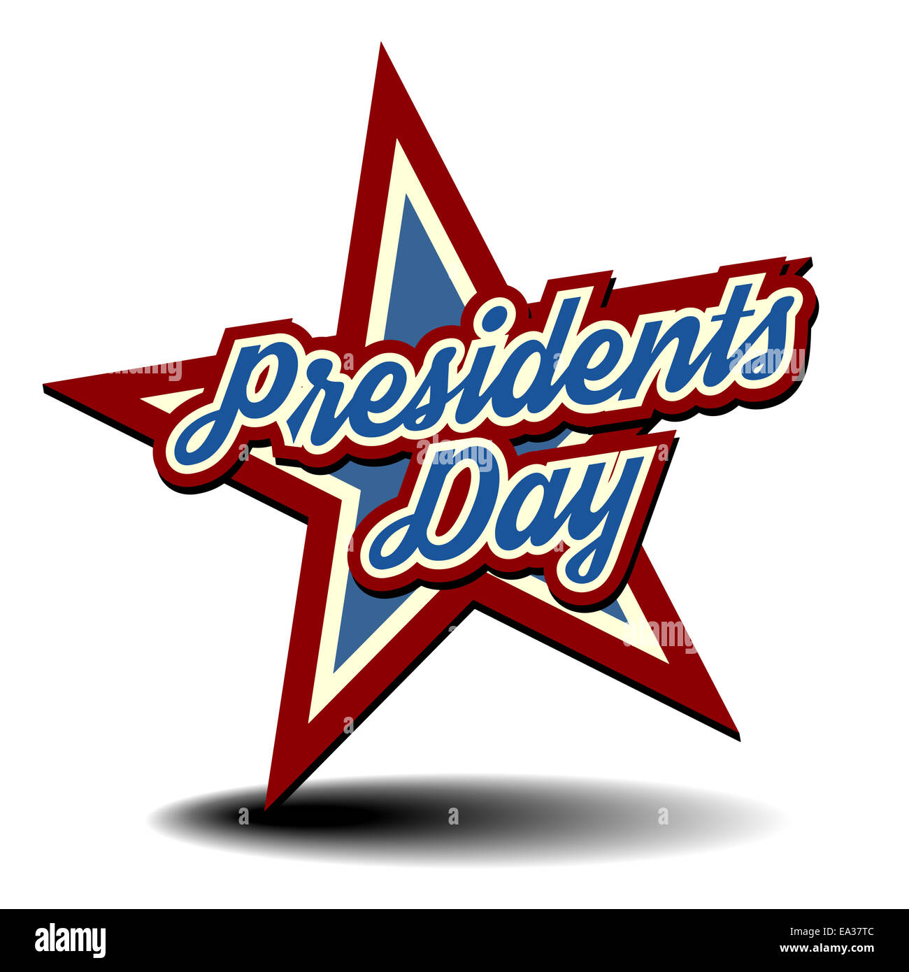 Präsidenten Day Star Stockfoto