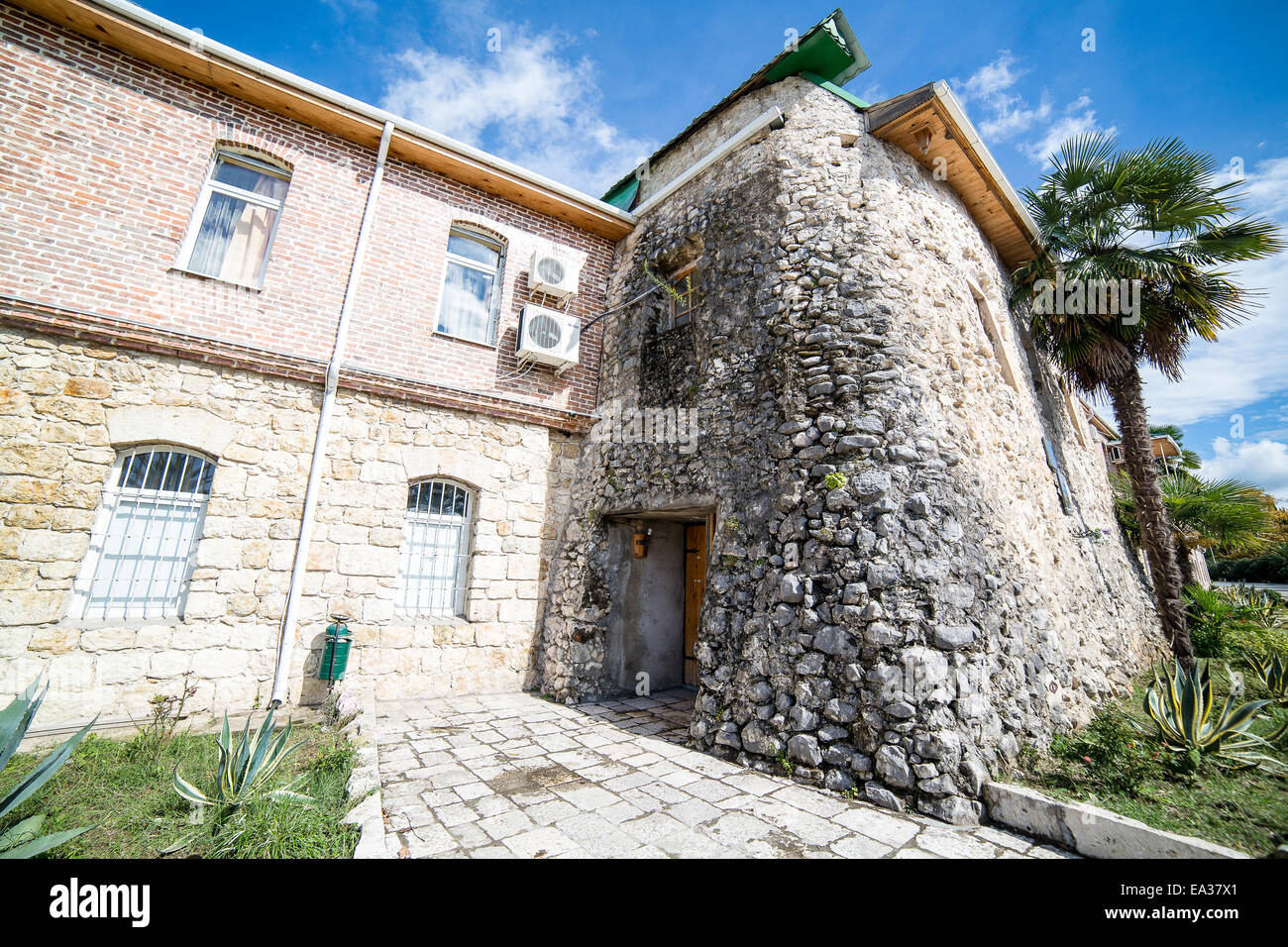 Altes Haus, Hotel, neue Athos, Abchasien Stockfoto
