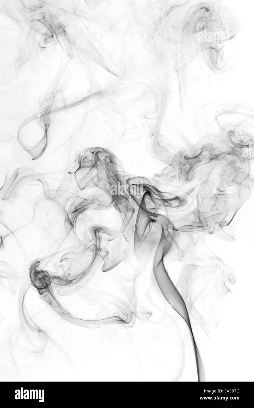 abstrakter schwarzer Rauch Stockfoto