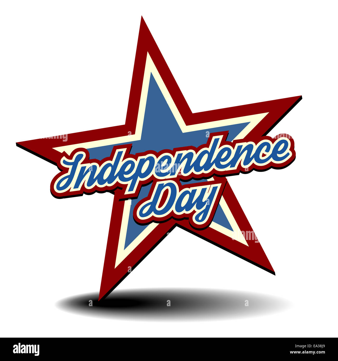 Independence Day star Stockfoto