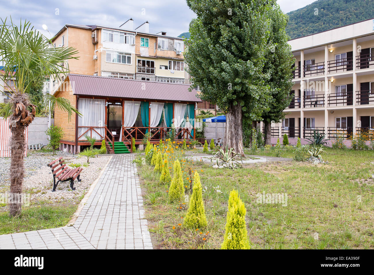 Modernes Hotel, Gagra, Abchasien Stockfoto