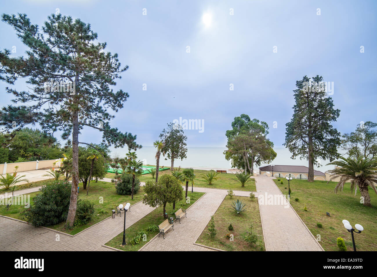 Stadtpark, Gudauta, Abchasien Stockfoto