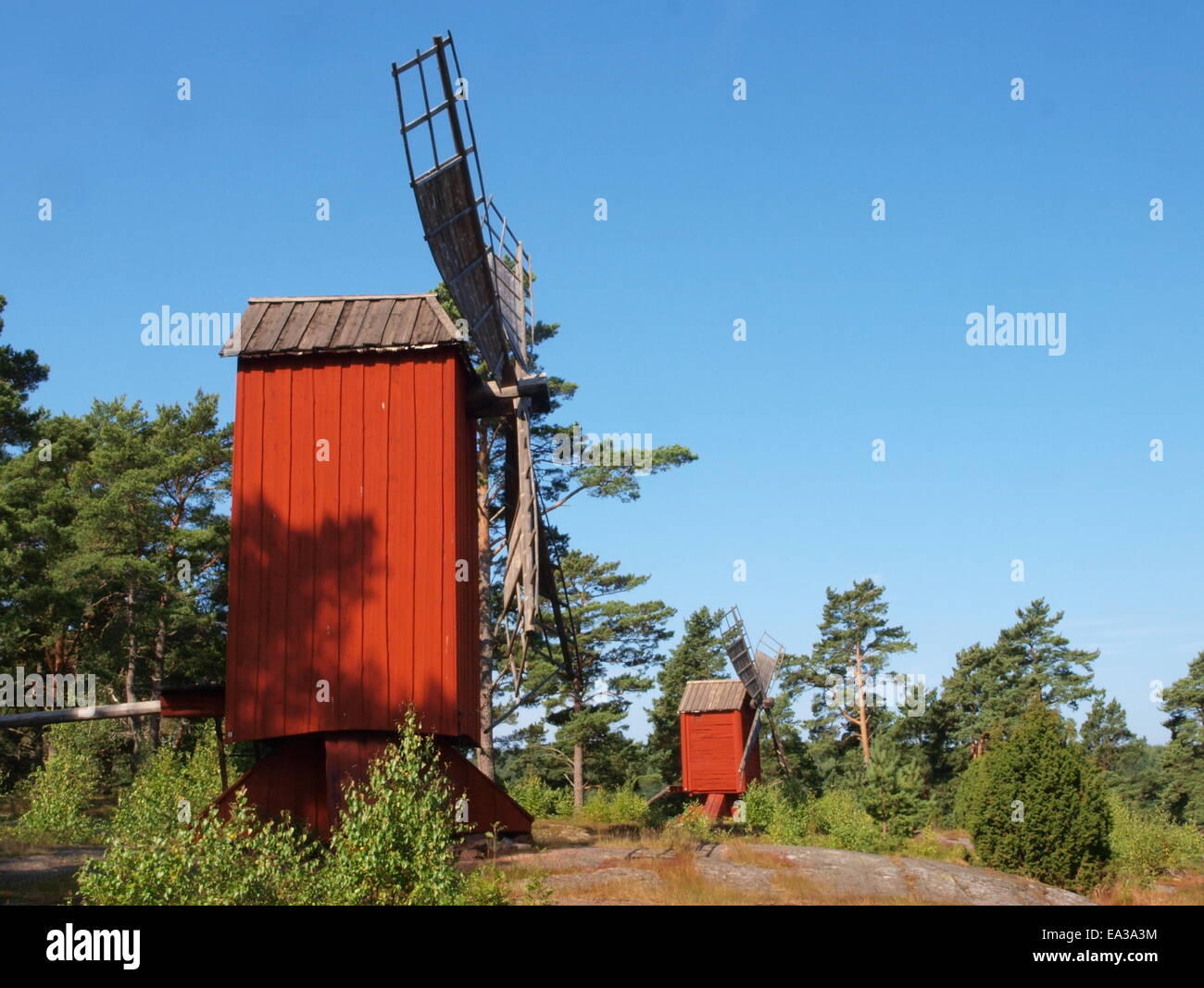 Wind-Mühlen, Freilichtmuseum, aland Stockfoto