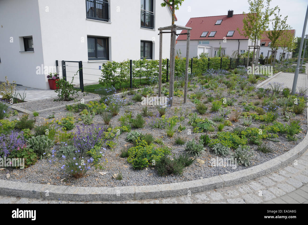 Zerkleinerte Stein Bett Stockfoto
