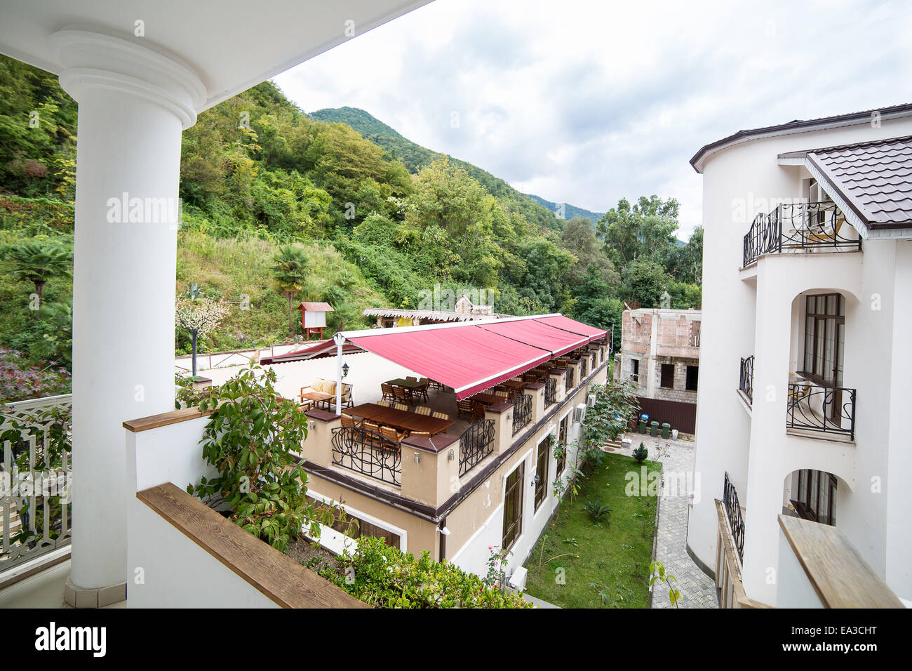 Moderne Hotelgebäude, Gagra, Abchasien Stockfoto