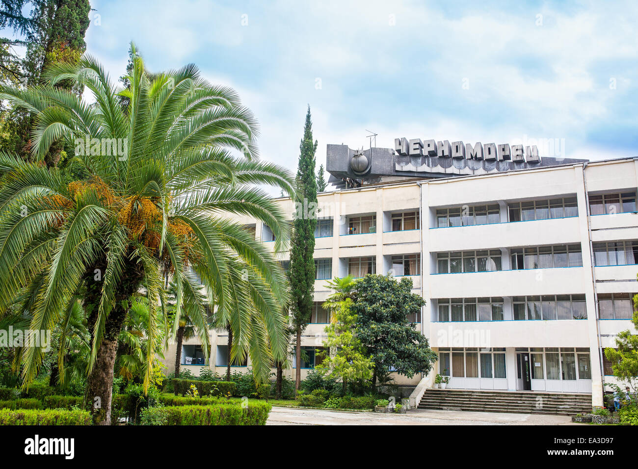 Moderne Hotelgebäude, Tsandripsh, Abchasien Stockfoto