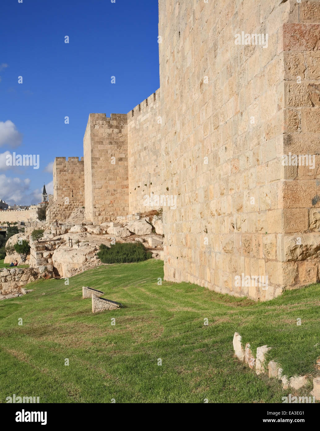 Wehrmauer der heiligen Jerusalem Stockfoto