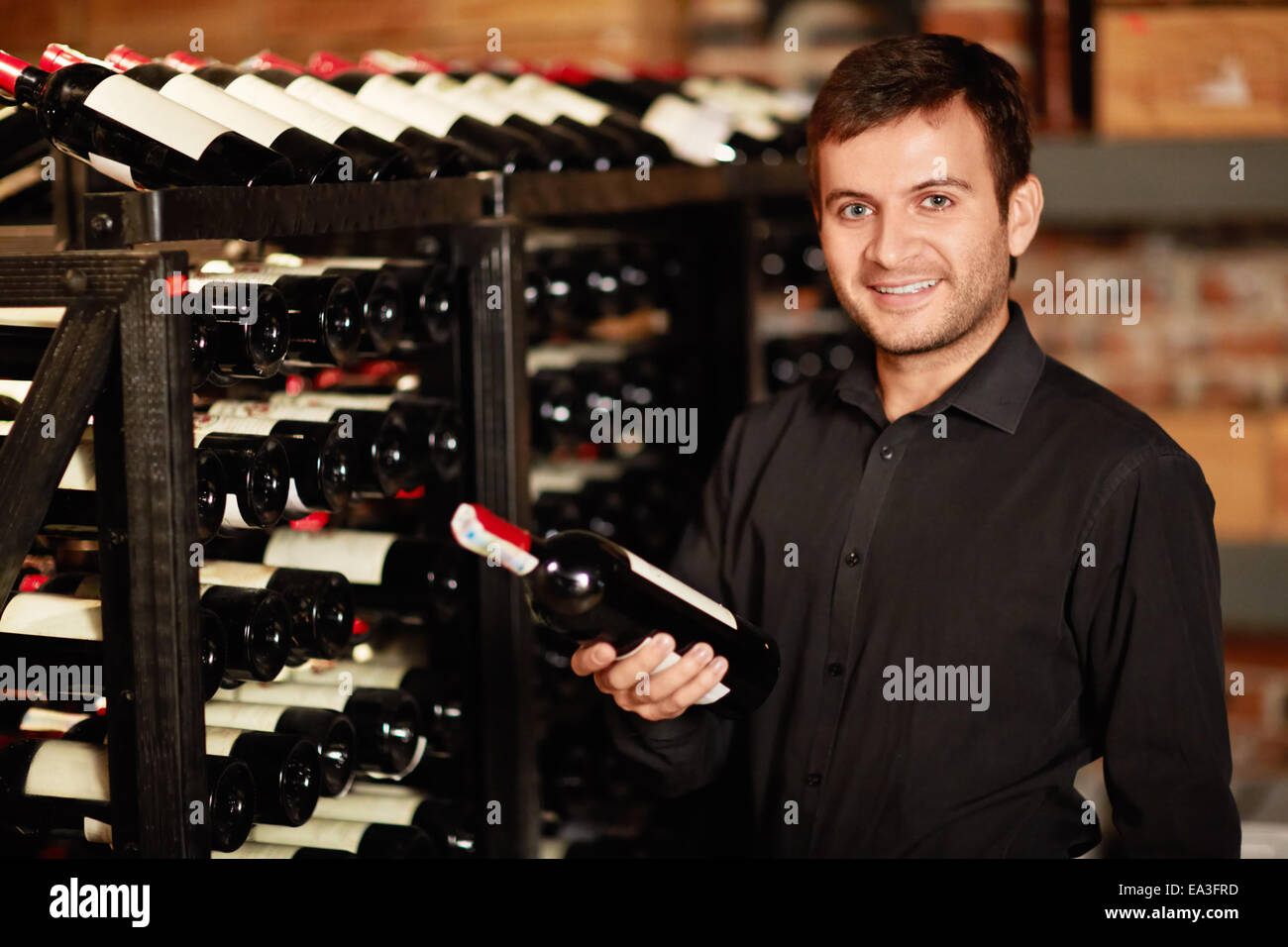 Sommelier Stockfoto