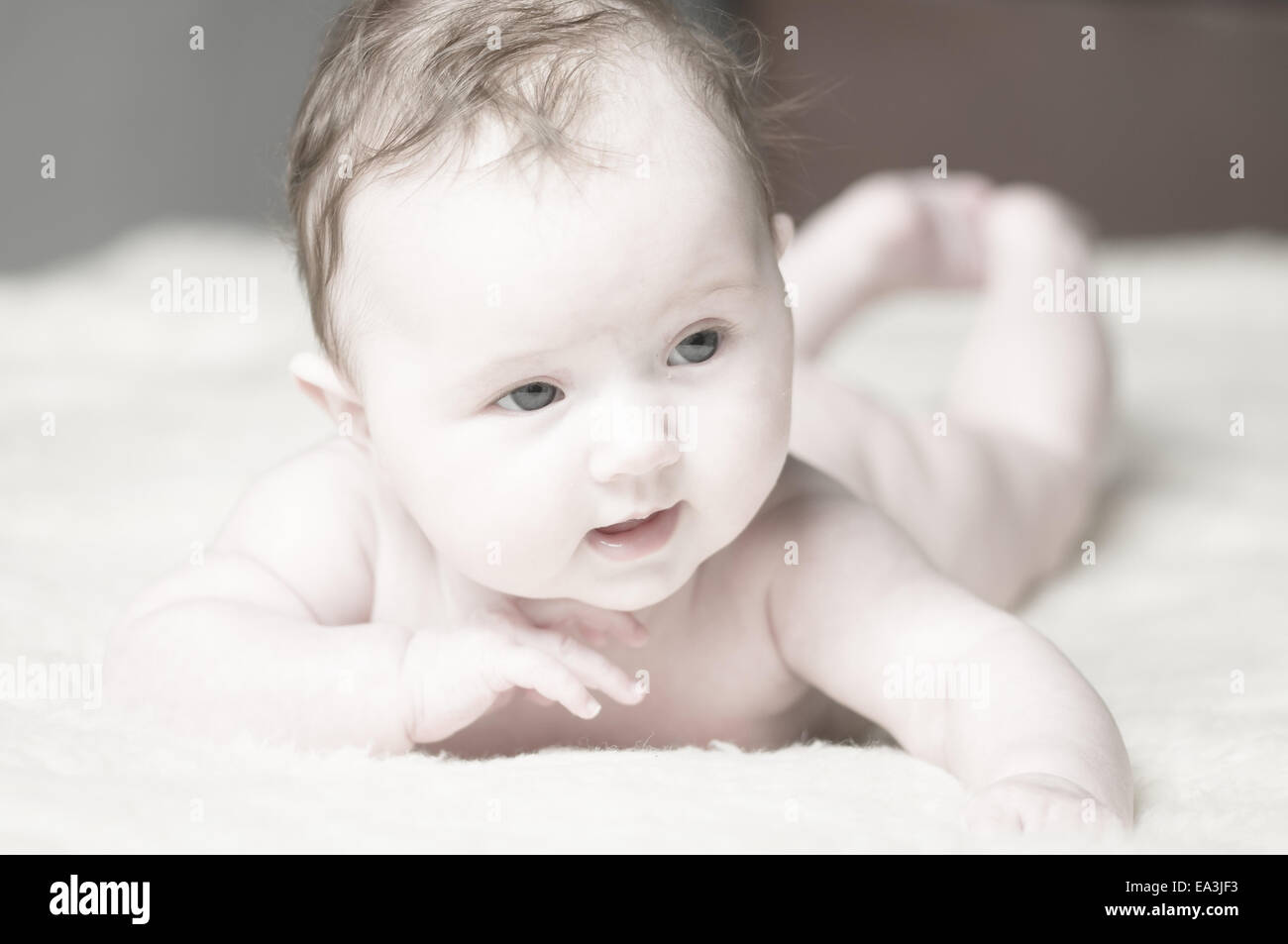 Süße kleine Baby Close Up Stockfoto