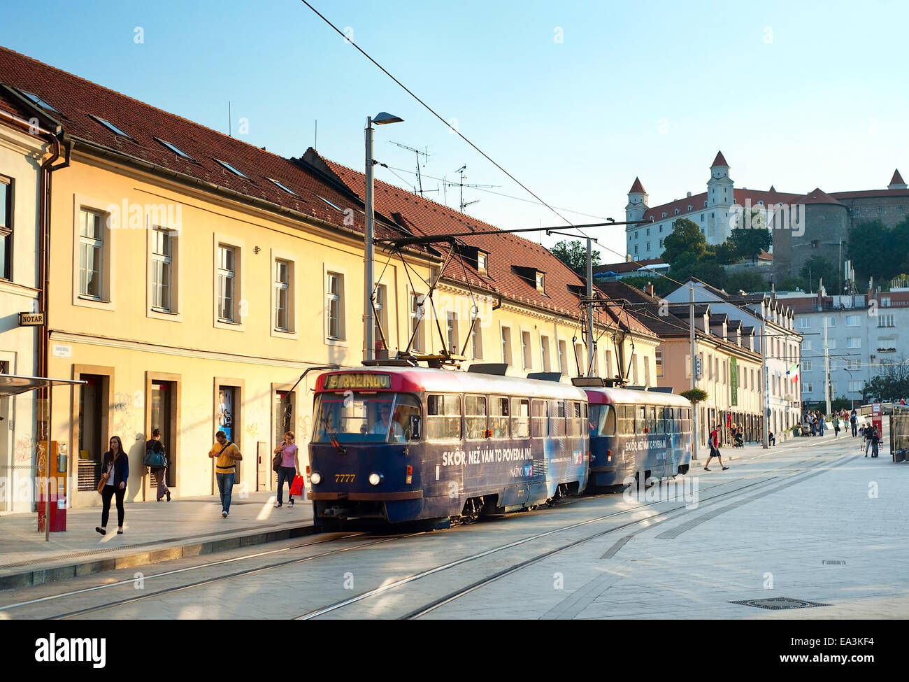 Bratislava-Straßenbahn Stockfoto