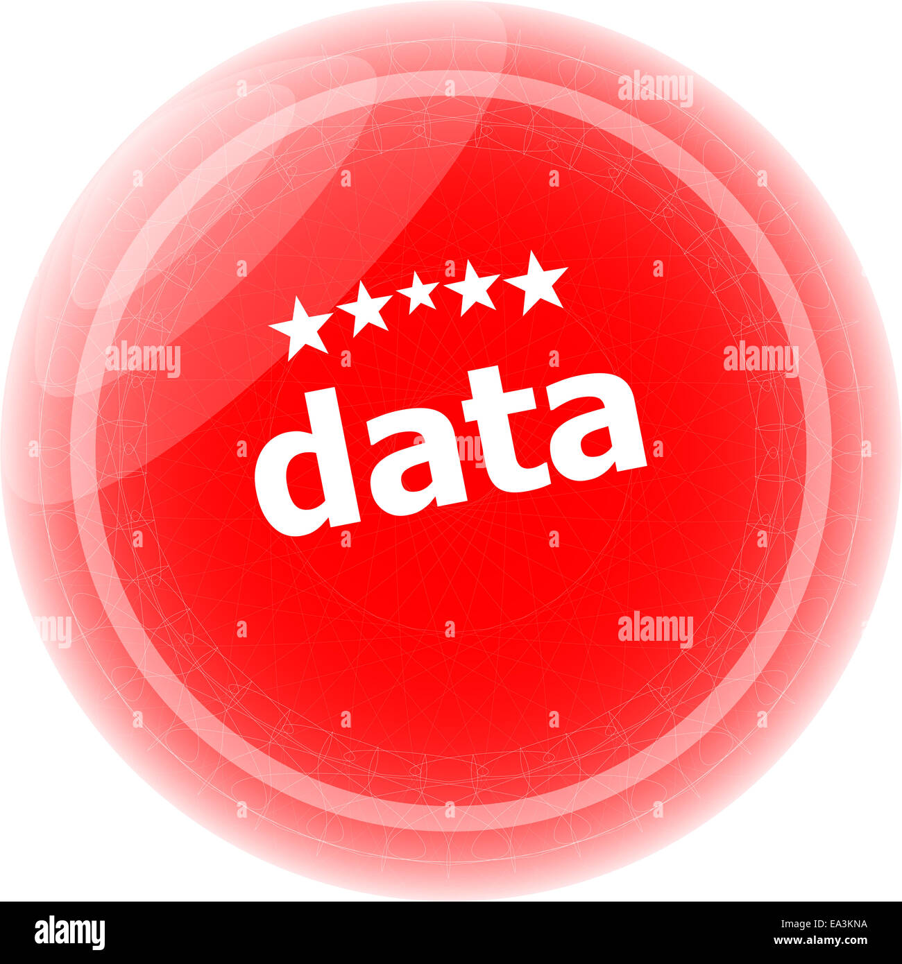 Daten Wort rot Web Button, Label, Symbol Stockfoto