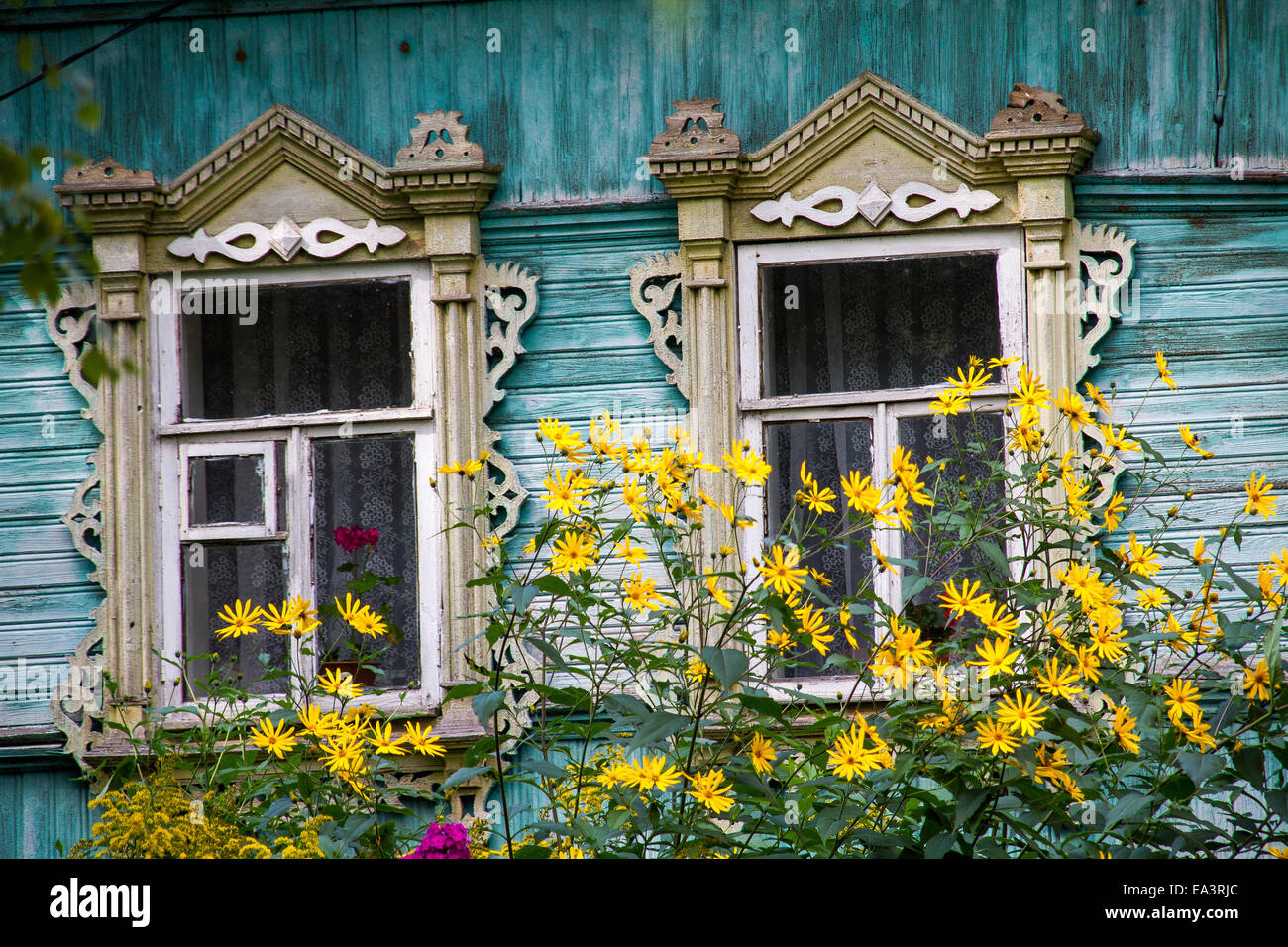 Traditionellen Holzhaus, Twer, Russland Stockfoto