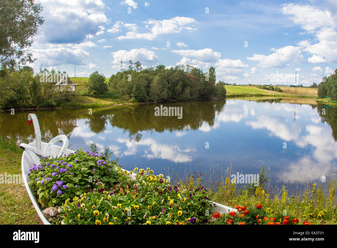 Kamenka Fluss, Gebiet Moskau, Russland Stockfoto
